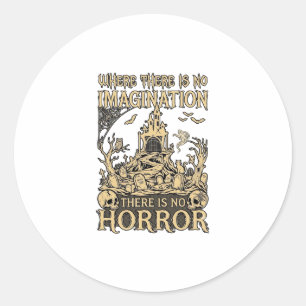 Imaginatie Horror Halloween Spoken Huis Begraafpla Ronde Sticker