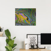 Imagination 2 Vibrant Geode Abstract Art Print (Thuiskantoor)