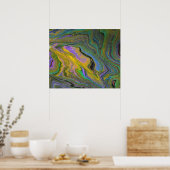 Imagination 2 Vibrante Geode Abstracte Kunstprint Poster (Keuken)