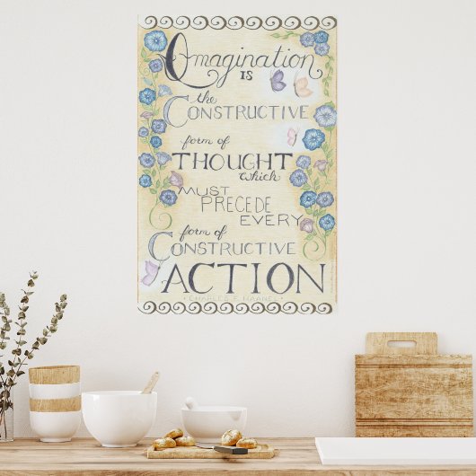 Imagination - Affiche de citation de Charles Haane (Cuisine)