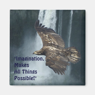 Imagination Eagle & Moon Motivatie kunstmagneet Magneet