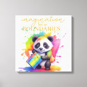 Imagination Has No Boundaries — Kids’ Room Poster Canvas Afdruk (Voorkant)