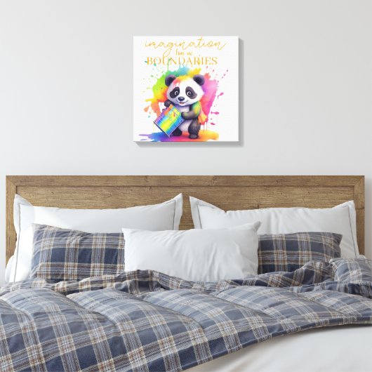 Imagination Has No Boundaries — Kids’ Room Poster Canvas Afdruk (Insitu (Slaapkamer))