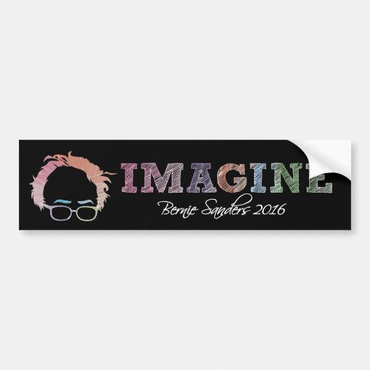 Imagine Bernie Sanders 2016 Bumpersticker (Voorkant)