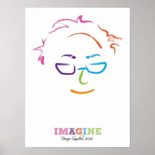 Imagine Bernie Sanders 2016 Poster (Voorkant)