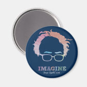 Imagine Bernie Sanders 2016 - waterverven Magneet (Voorkant / Achterkant)