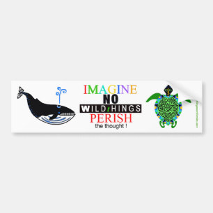 IMAGINE -Conservatie- Bedreigde dieren - Bumpersticker