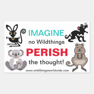 IMAGINE - Dierenvriend- Bedreigde diersoorten- Nat Rechthoekige Sticker