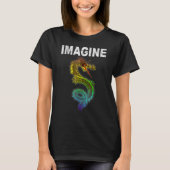Imagine Fantasy Dragon Retro Tribal T-shirt (Voorkant)