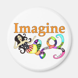 Imagine Mermaid Round Magneet