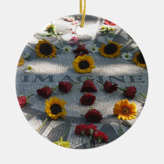 IMAGINE Mosaic, Strawberry Fields, NY - Keramisch Ornament (Voorkant)