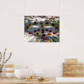 IMAGINE mosaïque, champs de fraises, NY - affiche (Cuisine)