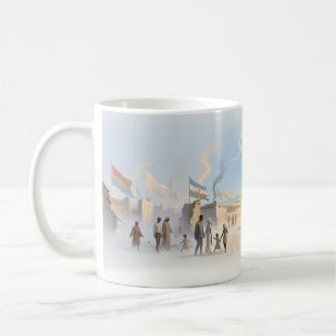 Imagine — Mug Tasse avec Tous les Gens Vivant en P