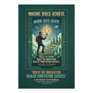 Imagineer Bouw Bereik Motiverende Carrière Vooruit Perfect Poster