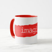 IMAGINER Le Texte Sur La Mug De Peinture Rouge (Devant gauche)