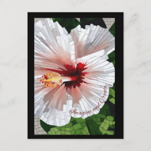 Imaginez et créez une carte postale de fleur en mo