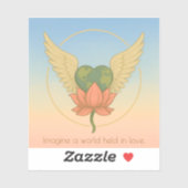 Imaginez un monde tenu en amour Sticker (Feuille)