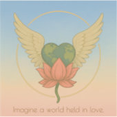 Imaginez un monde tenu en amour Sticker (Devant)