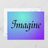 Imaginez une carte postale violette (Devant / Derrière)