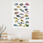 ImaginOcean Cartoon Fish Art Poster (Keuken)