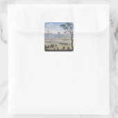 Imagisch Uitzicht van de Tuileries Vierkante Sticker (Tas)