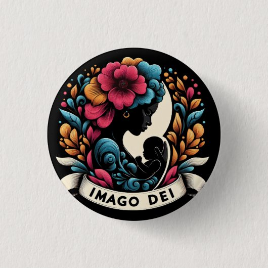Imago Dei, Afbeelding Gods, Ronde Button 3,2 Cm (Voorkant)