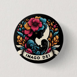 Imago Dei, Afbeelding Gods, Ronde Button 3,2 Cm
