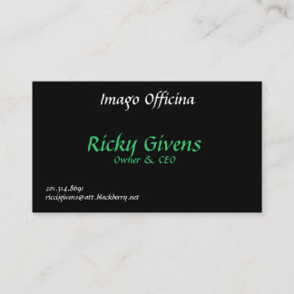 Imago Officina, Ricky Givens, Owner & CEO, 201.... Visitekaartje