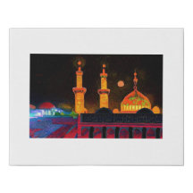 Imam Hussain Mosque, Karbala, Irak op een Canvas