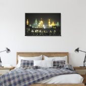 Imam Reza Shrine Complex 's nachts in Mashhad Canvas Afdruk (Insitu (Slaapkamer))