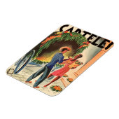 Iman de Nevera Cartel Cuba Vintage Ilustraciones Magneet (Linkerzijde)