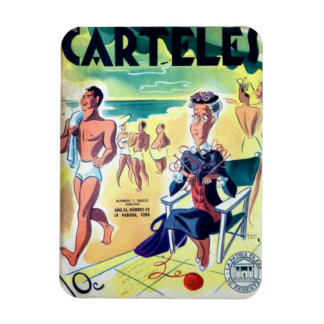 Iman de Nevera Cuba Vintage Revista Magneet