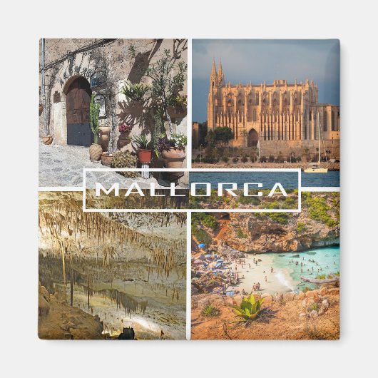 imán fotomontaje de la isla de Mallorca - Majorca Magneet (Voorkant)