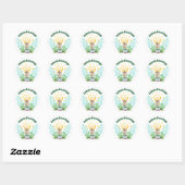 Imbolc Candle Spiral Sun & Snowdrops Holiday Ronde Sticker (Vel)