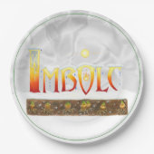 Imbolc druppelt papieren Borden Bordje (Voorkant)