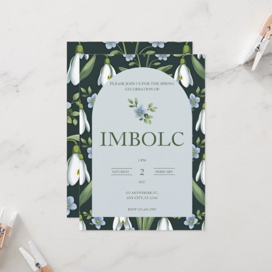 Imbolc | Invitation pour la Roue de l'Année (Devant/Arrière en situation)