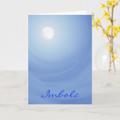 Imbolc Peace Moonscape Kaart (Gele Bloem)