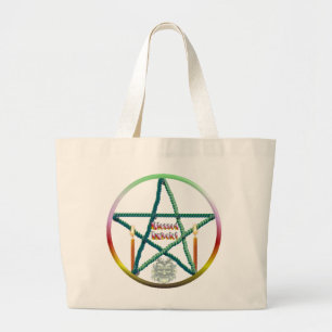 Imbolc Pentacle Grote Tote Bag