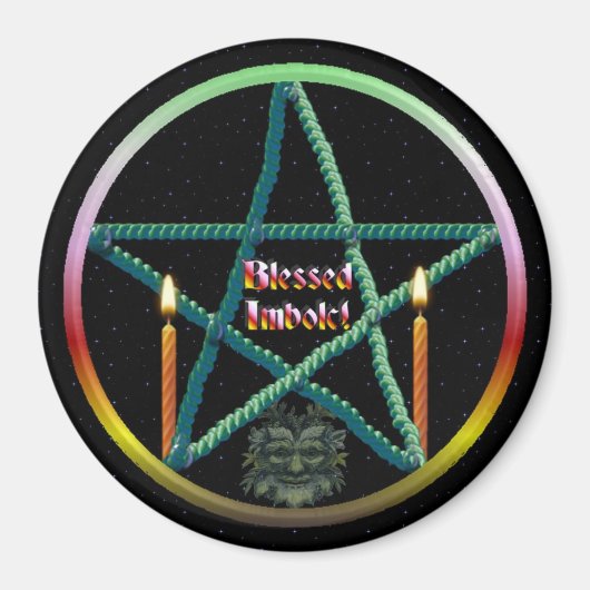 Imbolc Pentacle Magneet (Voorkant)