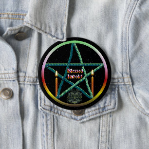 Imbolc Pentacle Ronde Button 4,0 Cm