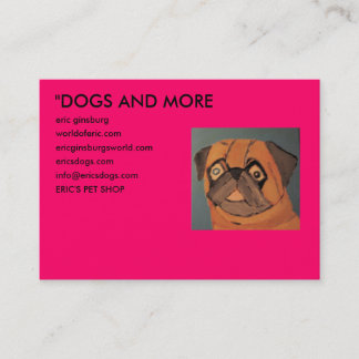 IMG_0135, "DOGS AND MEER, eric ginsburg, worldo... Visitekaartje