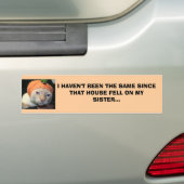 IMG_2073, IK WAS NIET HETZELFDE SINCEE... BUMPERSTICKER (Op auto)
