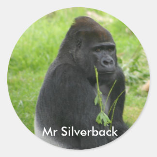 IMG_8810, de heer Silverback Ronde Sticker