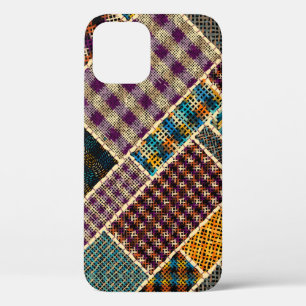 Imitatie van het patroon van de Indische patchwork iPhone 12 Hoesje