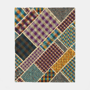 Imitatie van het patroon van de Indische patchwork Fleece Deken