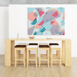 Imitation Canevas Abstrait d'art moderne Hip Motif Géométrique les a<br><div class="desc">Rosé, élégant, amusant et contemporain, corail orange vif, bleu turquoise vert abstrait triangles géométriques, pois, rayures et demi-cercles mosaïque motif sur un arrière - plan de couleur pastel. Housse élégante originale et cool pour le branché branché branché branché et amateur de mode, tendance look style amoureux. Disponible sur une variété...</div>