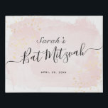Imitation Canevas Affiche de bienvenue Bat mitzvah Aquarelle rose x<br><div class="desc">Ce bat mitzvah chic et élégant signe d'accueil/connexion à bord/toile d'art dispose d'un arrière - plan blanc avec des touches de pinceau rose vif en aquarelle et des plaques d'or faux. Personnalisez-le selon vos besoins. Vous pouvez trouver d'autres produits correspondants dans mon magasin.</div>