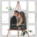 Imitation Canevas Affiche de bienvenue Mariage photo de script moder<br><div class="desc">Un signe tout simplement élégant que vos invités vont adorer. Les couleurs textuelles et arrière - plans sont entièrement modifiables pour correspondre à votre thème ! Conception par © berryberrysweet. Des fichiers numériques imprimables et des articles correspondants sont disponibles ! Visitez notre site web à www.berryberrysweet.com pour plus de détails...</div>