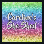 Imitation Canevas Ajouter Un Nom Changer Tout Texte Qu'Elle Partage<br><div class="desc">Add the Name & Text you want to this great She Shed Design - See my store for more great She Shed Toxits.</div>