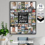 Imitation Canevas Anniversaire 42 Collage de photos ANNÉES DANS LA F<br><div class="desc">Créez un collage photo personnalisé et personnalisé pour célébrer un anniversaire d'âge pour lui avec ce modèle facile à utiliser avec 42 photos pendant les années de votre choix de couleurs (en texte blanc sur un arrière - plan noir) avec un script de calligraphie titre design # ANNÉES DANS LA...</div>